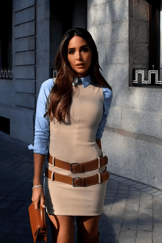 Marlena | vestito corto con cinte