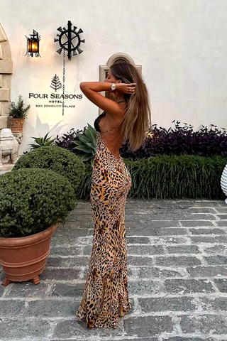 Maiana | Vestito lungo animalier